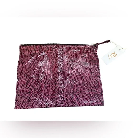 Raj Leather Clutch Purple - Picture 2 of 3